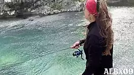 Hot Argentine babe fucked outdoors with massive facial cumshot!