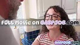 Horny Pixie Teen Swallows Handyman's Monster Cock in Saliva-Drenched Deepthroat