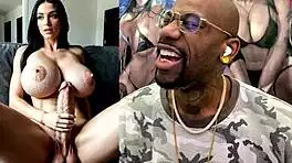 Mature Trans Babe Grips Veiny Hard Girl Cock