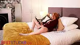 British Redhead Student Fills Tight Cunt With Passion