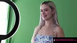 blonde milf tutor and bootylicious babe lock into steamy 69 fingering and licking pussies wildly