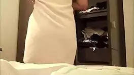 voyeur spies college model undressing in miniskirt outdoors