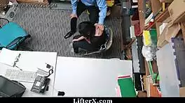 you caught this shoplifter teen now fuck her hard as punishment in garage