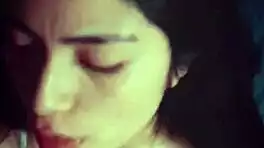 Brunette Slut With Glasses Gives Excellent Deep Homemade Blowjobs