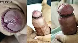 he jerks small phimosis cock as young girlfriend fingers wet pussy