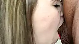 she casually sucks cock with those beautiful soft lips up close