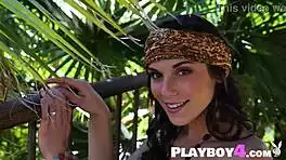 sexy petite teen elena generi strips naked outdoors flashing small tits and big ass