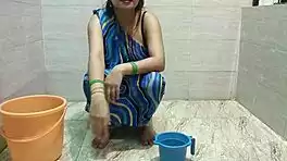 milf fucks hard while cleaning laundry chores