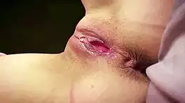 Beautiful European with big nipples in close-up tease