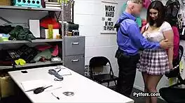 officer craves burglar's huge tits for intense titty fuck