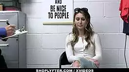 Curvy Shoplifter Paige Owens Bent Over for Officer’s Hard Anal Lesson