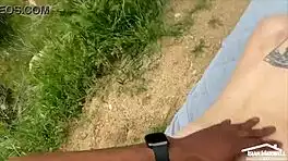 Petite Teen Takes On Huge BBC For Risky Outdoor Public Fuck