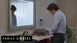 Naughty slut, wanna lose virginity? I'll teach you pussy riding on sofa