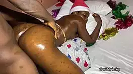 skinny ebony teen rides massive black cock hard homemade