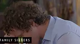 Naughty slut, wanna lose virginity? I'll teach you pussy riding on sofa