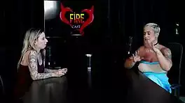 milf grabs broached guy in mixed public crowd for sensual bisexual domination watch joana