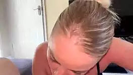 Step Mom Blows Huge Dick Deepthroat Then Tits Jump on Monster Cock