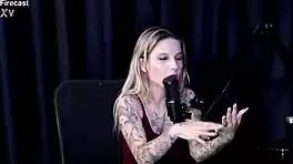 just joana sizzles in fire cast highlights with baby fire sheer red