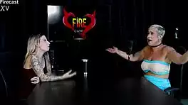 just joana sizzles in fire cast highlights with baby fire sheer red