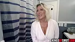 step mom pleads for intense impregnation from horny stud