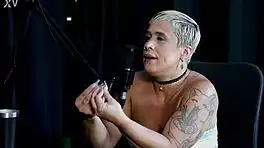 just joana sizzles in fire cast highlights with baby fire sheer red