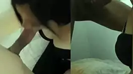 Latina Cutie Sucks Deep on Huge Cock Amateurs Style