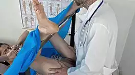 ginecologista sticks finger in ass then pounds patient hard