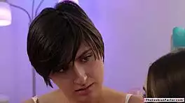 imagine your bff's ass getting fucked deep by lesbian teen's toy