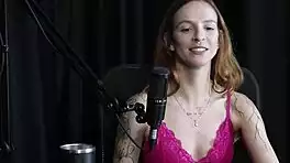 Debora Esteves teases in wild see-through red interview full of Brazilian putaria part 5