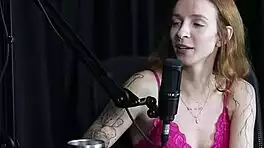 Debora Esteves teases in wild see-through red interview full of Brazilian putaria part 5