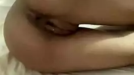 Horny amateur girl fucks dildo like black cock to cum