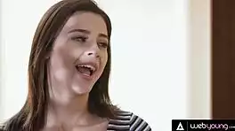 petite kylie rocket and lily larimar scissor passionately in closet