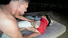 Stepfather pounds me hard while wife's away, leaves my pussy gaping wide!