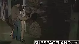 bound babe slapped hard in wet towel submission ritual