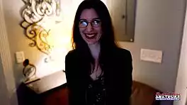 hazel oconnor here inked nerdy brunette glasses teasin suckin deep