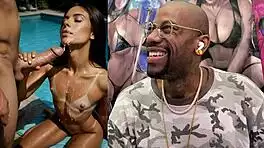 imagine this tight shaved teen pussy creampied leaking cum after interracial fingering