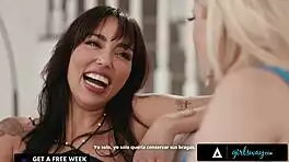 hey roommates charlotte stokely and vanessa sky, those panties make perfect trophies to share