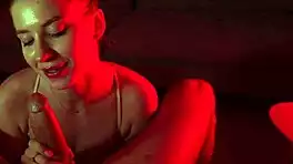 private tutor drops book for sneaky deepthroat pov dick suck