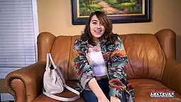 inked coed rihanna fucks dildo deep and sucks cock