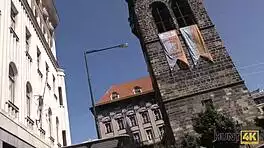 hunt4k. young brunette chick rides cock pov next to her watching cuckold