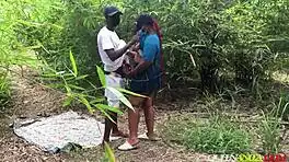 Lost university girl fucked every way by forest bikers