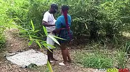 Lost university girl fucked every way by forest bikers