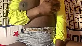 Young petite African ebony girlfriend stripped from tight shorts for monster cock hd slamming