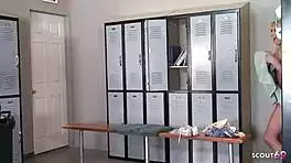 blonde teen pierced tits drip creampie after shower pound