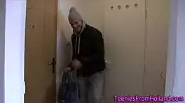 beautiful blonde teen deepthroats big cock for facial cumshot