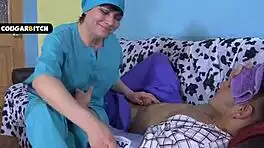 Milf Doctor Nurse Swallows Young Patient's Full Cum Mouthful In Uniform Roleplay Exam