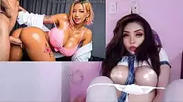 Whoa, this hot teen morena with huge tits gets anal fucked hard while masturbating wildly 😈🍑🔥 Cosplay lingerie college fun uncensored assfucking action!