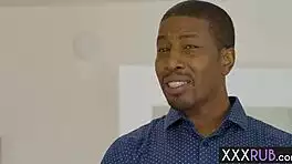 beautiful teen discovers thrill in black guy's soothing massage session