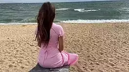 Borrowing Best Friend's Dress Leads to Passionate Stranger Sex with Moans and Orgasms