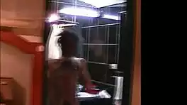 yo after shower this asian ladyboy strips jeans dances showing hairy ass and big cock